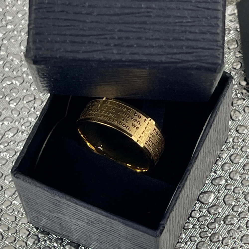 2.14.26-2 NWT Stauer Prayer Ring Engraved Men's Ring